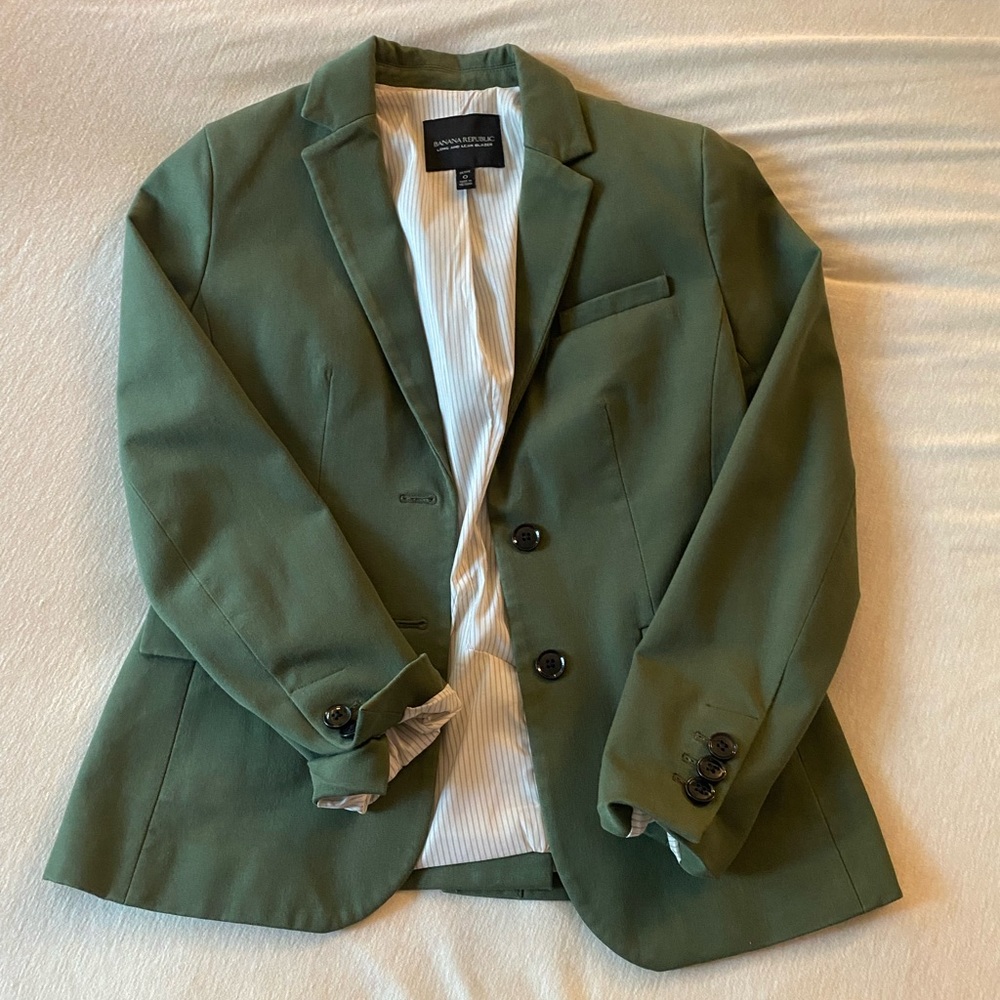 Banana Republic Blazer in Olive Green